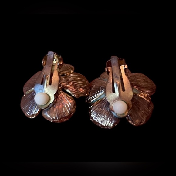 Vintage Turquoise Blue Clip On Earrings - Picture 2 of 4